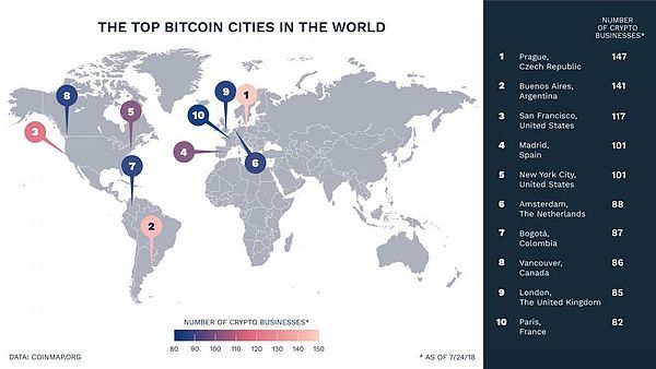 盘点全球十大比特币之城-你最想去哪一个？