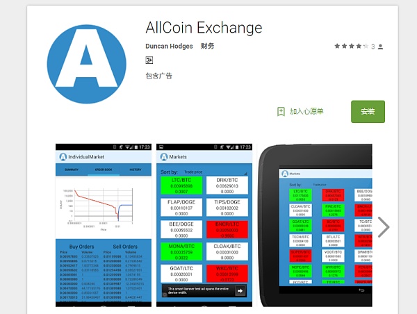 Allcoin Exchange手机APP