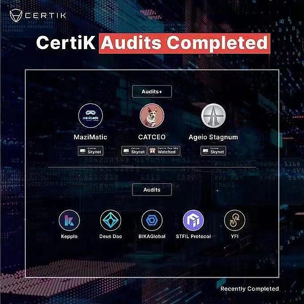 CK官方发推特提出YFI   币安链大姨父YFI被CK审计公司关注