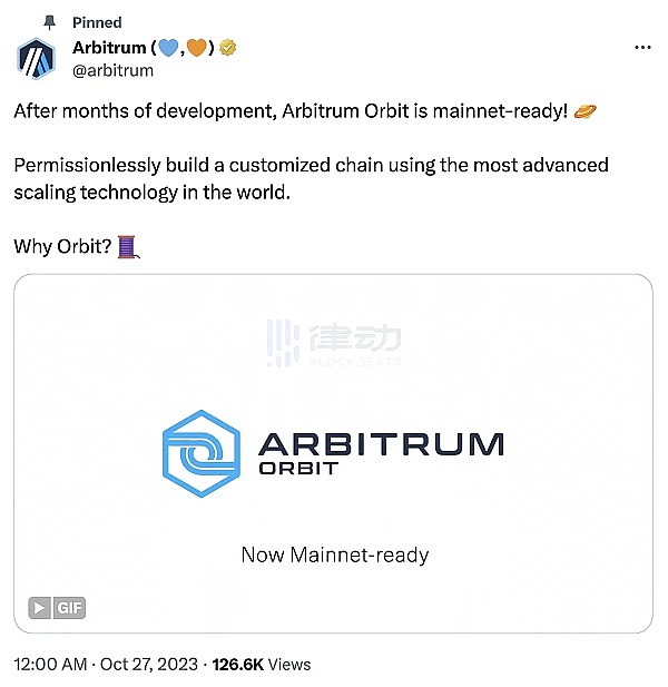 Arbitrum Orbit主网上线 强势入局Layer2 RaaS