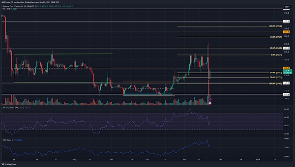 BNB 大幅下跌至 227 美元——有可能复苏吗？