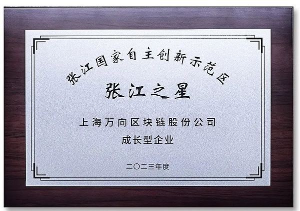 万向区块链获评2023年度“张江之星”