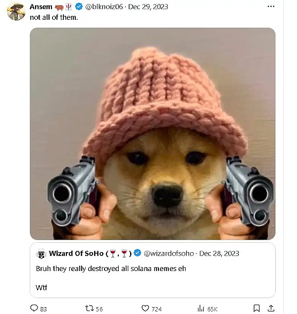 暴富神话再现!WIF暴涨万倍因它像狗狗币?Meme上涨最大的赢家!