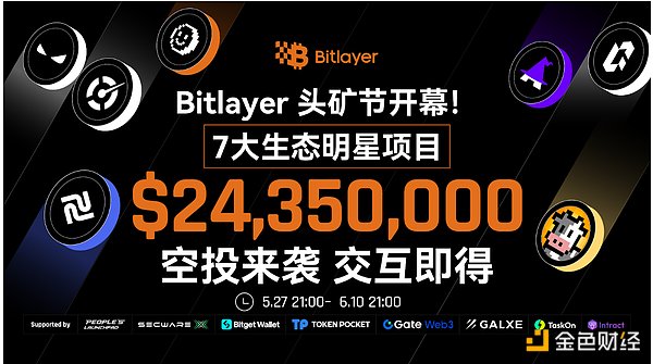 Bitlayer首期头矿节活动正式上线 七大明星项目空投总价值超2400万美元