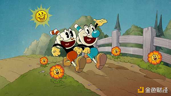 عام 8192x4608 Cuphead (لعبة فيديو) سياج زهور Mugman رسم أشجار الشمس