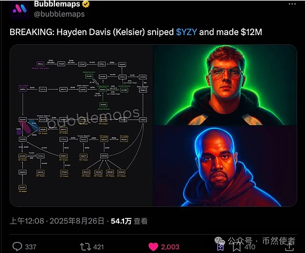 MEME币赌场里的 “老千”：专割名人币的 Davis、又在 YZY 狂赚 1200 万