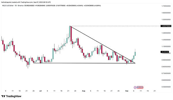Worldcoin 一飞冲天---11% 涨幅背后、下一个目标竟然是 1.5 美元
