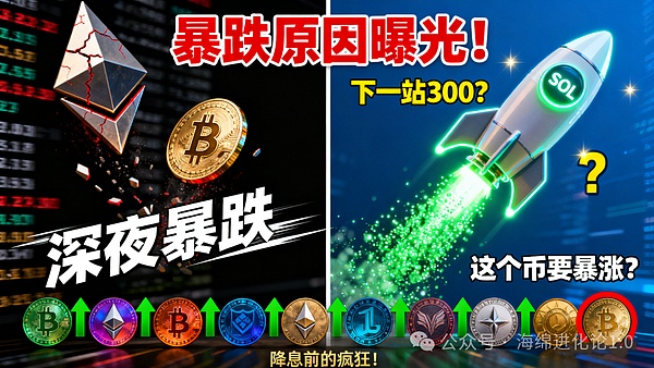 比特币、以太坊深夜暴跌 原因竟是它  SOL逆势暴涨直奔300美元？山寨币集体狂欢
