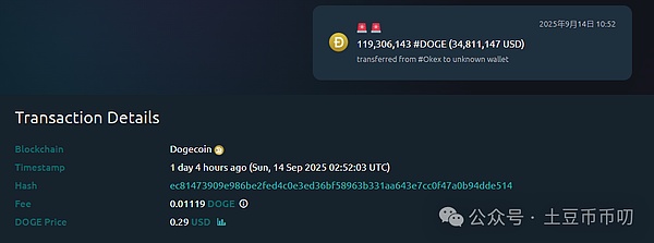 狗狗币起飞!鲸鱼转走1.2亿枚DOGE\60亿OI爆量,价格剑指0.42美元,年度级行情别踏空!