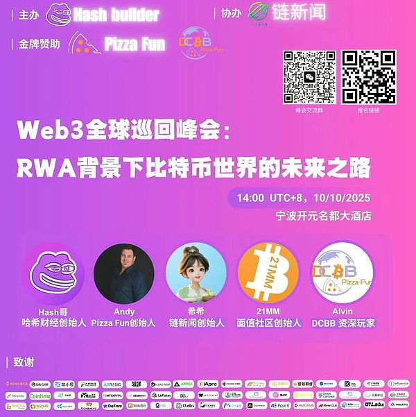 web3全球巡回峰会：RWA背景下比特币世界的未来之路