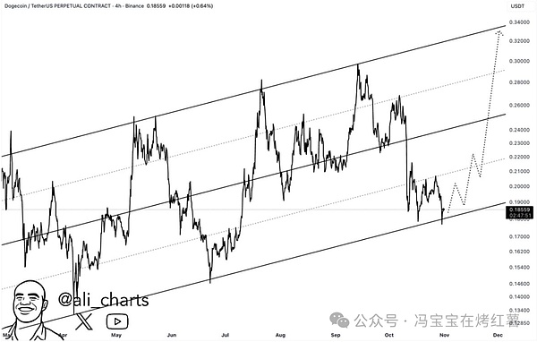 巨鲸抛售4.4亿美金,狗狗币短期悬了!若0.18守不住,DOGE或将腰斩至0.07