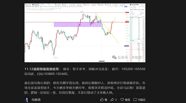 币胜团：11.13比特币空单狂赚 4500 点、停摆落幕即暴跌？104200 接着空